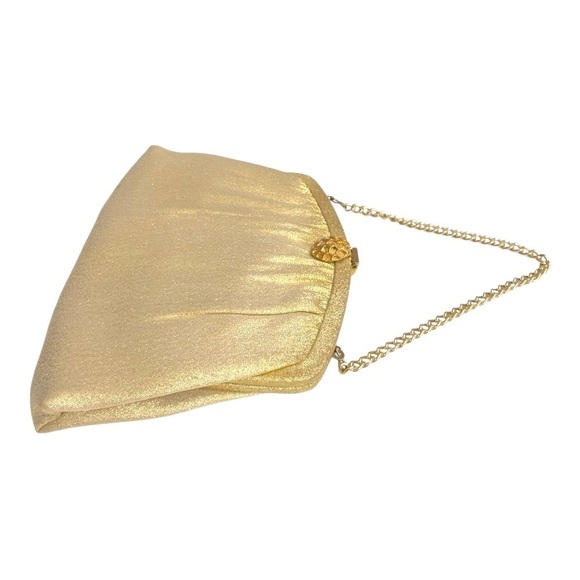 Vintage HL USA Gold Clutch Handbag - Picture 4 of 9